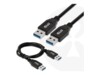 Club 3D USB-kabel 0.5m Sort