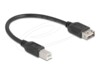 Delock USB-kabel 20cm Sort