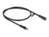 Delock Strøm DC jack 5,5 mm x 2,5 mm (male) - Strøm DC jack 5,5 mm x 2,5 mm (female) Sort Forlængerkabel til strøm