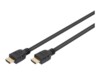 DIGITUS HDMI-kabel med Ethernet 1m Sort