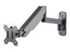 Manhattan TV & Monitor Mount, Wall, Spring Arm, 1 screen, Screen Sizes: 17-32', Black, VESA 75x75 to 100x100mm, Max 8kg, Height Adjustable Swivel Arm (3 pivots), Lifetime Warranty