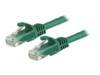 StarTech.com 15m CAT6 Cable - Green Snagless CAT 6 Wire - 100W RJ45 UTP 650MHz Category 6 Network Patch Cord UL/TIA (N6PATC15MGN) CAT 6 Ikke afskærmet parsnoet (UTP) 15m Patchkabel Grøn