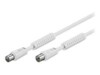 Mercodan Antennekabel 2.5m Hvid Hvid