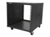 StarTech.com 9U Open Frame Rack Wheels - 4 Post 23' Deep Portable Open Frame Cabinet for 19' Network, Data & Server Equipment - 220 lbs capacity (RK960CP) Rack Sort