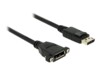 Delock DisplayPort forlængerkabel 1m Sort