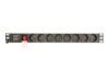 EnerGenie EG-PDU-014-FC14 Strømfordelingsenhed 8-stik 16A Sort 3m