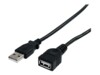 StarTech.com 3 ft Black USB 2.0 Extension Cable A to A - M/F - 3 ft USB A to A Extension Cable - 3ft USB 2.0 Extension cord (USBEXTAA3BK) USB forlængerkabel 91cm Sort