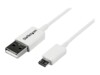 StarTech.com 2m White Micro USB Cable Cord - A to Micro B - Micro USB Charging Data Cable - USB 2.0 - 1x USB A Male, 1x USB Micro B Male (USBPAUB2MW) USB-kabel 2m Hvid