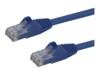 StarTech.com 15m CAT6 Cable - Blue Snagless CAT 6 Wire - 100W RJ45 UTP 650MHz Category 6 Network Patch Cord UL/TIA (N6PATC15MBL) CAT 6 Ikke afskærmet parsnoet (UTP) 15m Patchkabel Blå