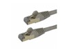 StarTech.com 7.5 m CAT6a Cable - Grey - RJ45 Cable - Snagless - CAT6a STP Cord - Copper Wire - 10Gb CAT 6a Afskærmet parsnoet (STP) 7.5m Patchkabel Grå