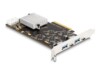 Delock PCI Express x8 Card with 2 x USB 20 Gbps USB Type-C™ female and 2 x USB 5 Gbps Type-A female