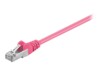 goobay CAT 5e SF/UTP 25cm Netværkskabel Magenta