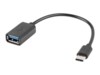 Lanberg USB-C adapter 15cm Sort
