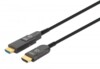 Manhattan HDMI to Micro HDMI Plenum-Rated Cable, 4K@60Hz (Premium High Speed), 20m, Active, Detachable HDMI Male (Type A), Male to Male, Black, Gold Plated Contacts, Lifetime Warranty, Polybag HDMI-kabel med Ethernet-sæt 20m Sort