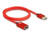 Delock DisplayPort forlængerkabel 1m Rød