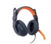 Logitech Zone Learn Wired Over-Ear Headset for Learners, USB-C Kablet Hovedtelefoner Sort Orange