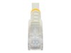 StarTech.com 50cm CAT6 Cable - White Snagless CAT 6 Wire - 100W RJ45 UTP 650MHz Category 6 Network Patch Cord UL/TIA (N6PATC50CMWH) CAT 6 Ikke afskærmet parsnoet (UTP) 50cm Netværkskabel Hvid