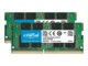 Crucial DDR4 64GB kit 3200MHz CL22 Ikke-ECC SO-DIMM 260-PIN