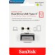 SanDisk Ultra Dual 64GB USB 3.1 / USB-C USB stick Grå