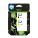 HP 302 Sort Farve (cyan, magenta, gul) Blæk X4D37AE