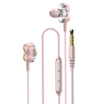 DUDAO X15 in-ear headphones Pink Kablet Hovedtelefoner Lyserød