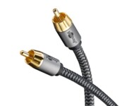 Mono RCA Cable, 2 m, Sharkskin Grey, 2 m, black, silver - RCA male (woofer, center) > RCA male (woofer, cent