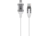 USB-C™ 3.1 to RJ45 Ethernet Cable, Slim, 7.5 m, 7.5 m, white