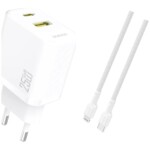 Dudao A26LEU 25W GaN Charger + Lightning White