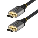 StarTech.com 13ft (4m) Premium Certified HDMI 2.0 Cable - High-Speed Ultra HD 4K 60Hz HDMI Cable with Ethernet - HDR10, ARC - UHD HDMI Video Cord - For UHD Monitors, TVs, Displays - M/M HDMI-kabel med Ethernet 4m Sort Grå