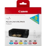 Canon PGI 29 Multipack Gul Cyan Magenta Rød Fotocyan Fotomagenta 1345 sider Blækbeholder 4873B005