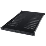 StarTech.com 1U Adjustable Vented Server Rack Mount Shelf - 175lbs - 19.5 to 38in Deep Universal Tray for 19' AV/ Network Equipment Rack (ADJSHELF) Rackhylde Sort
