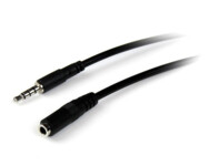 StarTech.com 1m 3.5mm 4 Position TRRS Headset Extension Cable - M/F - audio Extension Cable for iPhone (MUHSMF1M) Forlængerkabel til hovedsæt 1m Sort