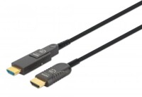 Manhattan HDMI to Micro HDMI Plenum-Rated Cable, 4K@60Hz (Premium High Speed), 30m, Active, Detachable HDMI Male (Type A), Male to Male, Black, Gold Plated Contacts, Lifetime Warranty, Polybag HDMI-kabel med Ethernet-sæt 30m Sort