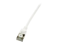 LogiLink Ultraflex SlimLine CAT 6a Shielded PIMF 1m Patchkabel Hvid RAL 9010