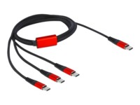 Delock USB Type-C kabel 1m Sort Rød