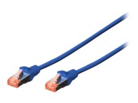 DIGITUS Professional CAT 6e SFTP, PiMF 25cm Patchkabel Blå