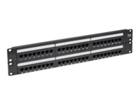Eaton Tripp Lite Series 48-Port Cat6 Cat5 Patch Panel Rackmount 110 Punch Down RJ45 Ethernet 1URM 568B