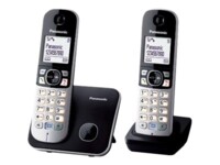 Panasonic KX-TG6812 Trådløs telefon Ingen nummervisning Sort