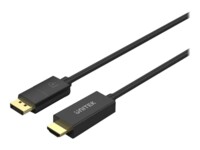 Unitek Videoadapterkabel DisplayPort / HDMI 1.8m Sort