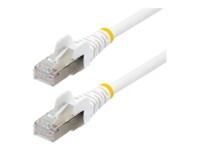 StarTech.com 1m CAT6a Cable - White - Low Smoke Zero Halogen (LSZH) - 10GbE 500MHz 100W ++ Snagless RJ-45 w/Strain Reliefs S/FTP Network Patch Cord CAT 6a S/FTP 1m Patchkabel Hvid