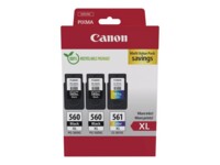 Canon PG-560XL x2/CL-561XL Multi Value Pack Blæk Sort Farve (cyan, magenta, gul)