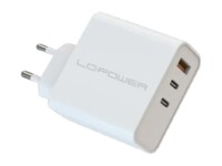 LC Power Adapter 65Watt 1xUSB-A 3.0 2xUSB-C