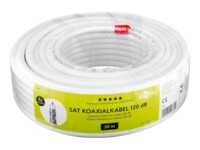 goobay Bulk antenne kabel Parsnoede skærmet koaksial 20m Hvid Hvid