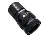 Koolance QD3 Female Quick Disconnect No-Spill Coupling, Compression for 10mm x 13mm (3/8in x 1/2in) Flydende kølesystem-kobling 1-pack Sort