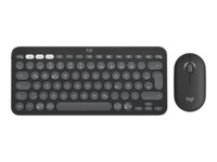 Logitech Pebble 2 Combo Sæt med mus og tastatur Saks Trådløs