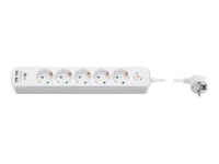goobay Stikdåse 5-stik 16A Hvid 1.5m