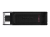 Kingston DataTraveler 70 256GB USB-C 3.2 Gen 1 USB stick Sort