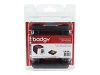 Badgy Full kit Farve (gul, magenta, cyan, sort, skabelon) 100 kort Print bånd kassette / PVC kortsæt CBGP0001C