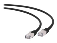 Cablexpert CAT 6a Kabel med afskærmning med folie og kobberfletning (SFTP 50cm Patchkabel Sort