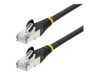 StarTech.com 1.5m CAT6a Cable - Black - Low Smoke Zero Halogen (LSZH) - 10GbE 500MHz 100W ++ Snagless RJ-45 w/Strain Reliefs S/FTP Network Patch Cord CAT 6a S/FTP 1.5m Patchkabel Sort